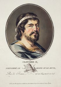 Clotaire II (584-629), gravé par Madame de Cernel, 1791 - Antoine Louis Francois Sergent Marceau